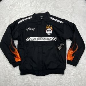 DISNEY THE NIGHTMARE BEFORE CHRISTMAS JACK SKELLINGTON FLAMING RACING JACKET